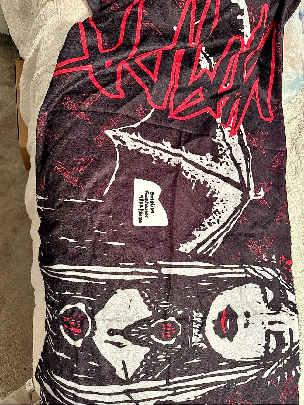 Vampa pashmina Black & Red